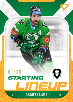 Ondrej Najman Mlada Boleslav Tipsport ELH 2022/23 SportZoo 2. serie Starting LINEUP 3rd PERIOD /30 #SL-23
